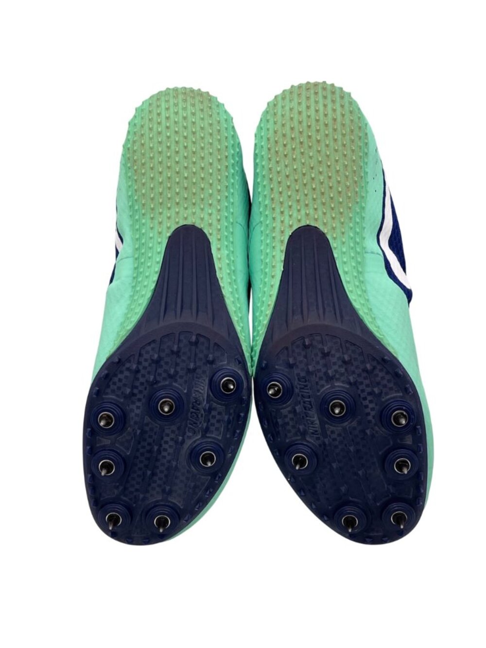 Nike Rival S Racing Sprint Track Spike Shoes Womens US 8 EU 39 Mint Green & Navy - Picture 12 of 16
